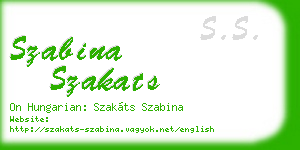 szabina szakats business card